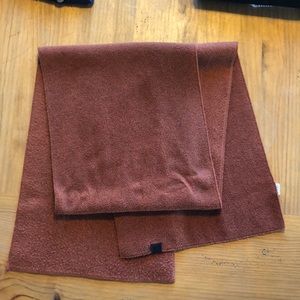 Rust orange fleece scarf